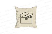 Cute Kawaii Cat Playing With Box, an Animal Illustration by Palau (Thumbnail 5 of 12)