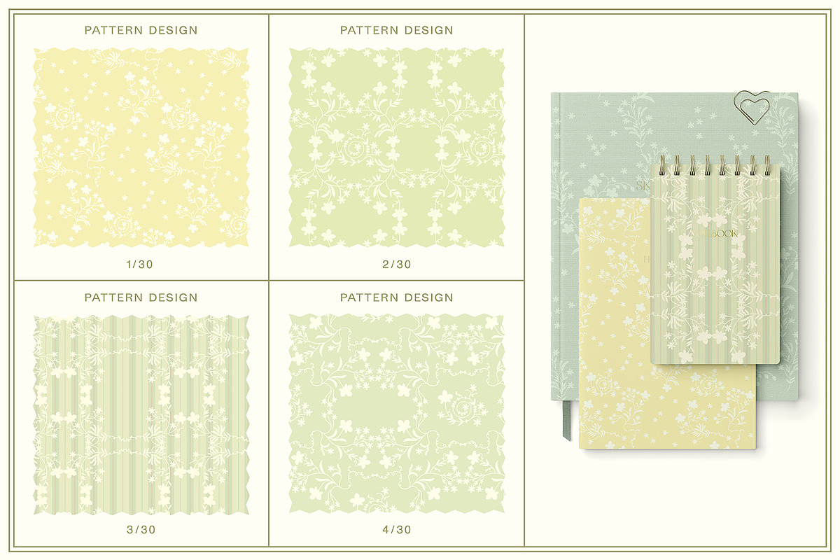Regencycore. Floral Patterns, a Pattern Graphic by NKTN (Photo 2 of 11)