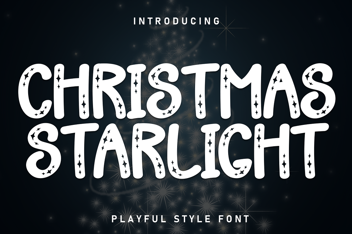 Christmas Starlight | Script Font, a Script Font by Scratchones (Photo 1 of 8)