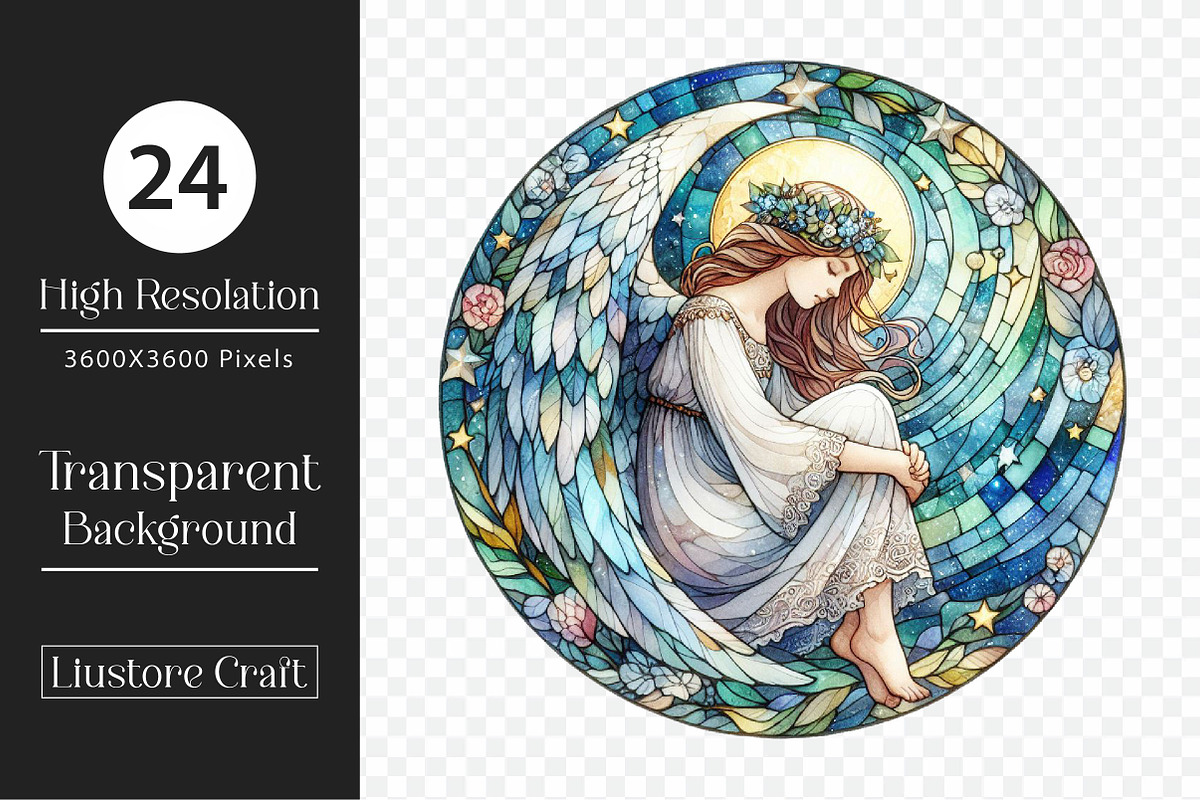 Stained Glass Angel Sublimation, a Work Illustration by Dream Creation (Photo 7 of 7)
