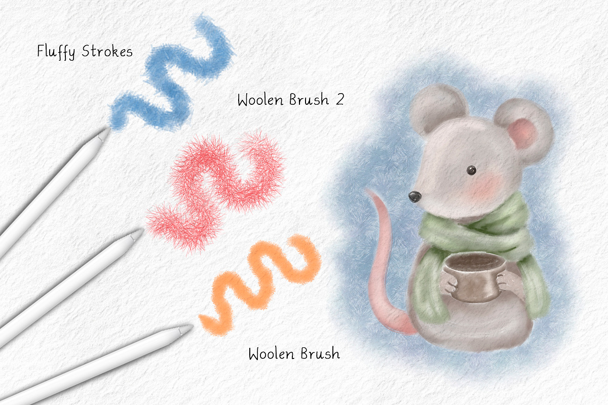 Cozy Winter Procreate brushset, a Brush Add-On by Eves_Aquadreams (Photo 4 of 6)