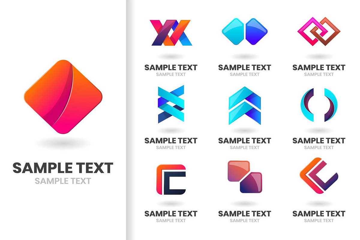 Modern Shape & Objects Vector Set, a Branding & Logo Template by Toonsteb