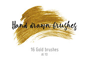 Gold metallic brushes, a Texture Graphic by Paper Cards (Thumbnail 1 of 7)
