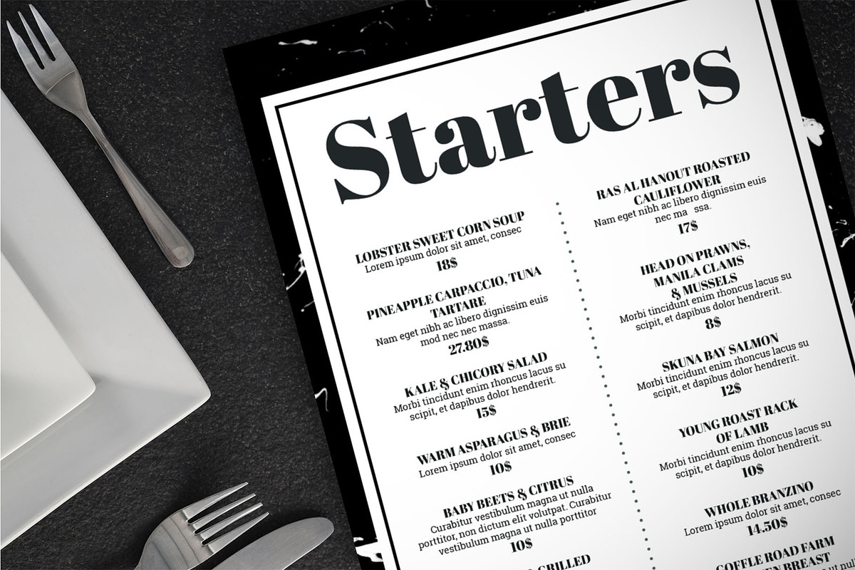 Floral Cocktail Menu Template, a Flyer Template by BrandPacks (Photo 2 of 6)