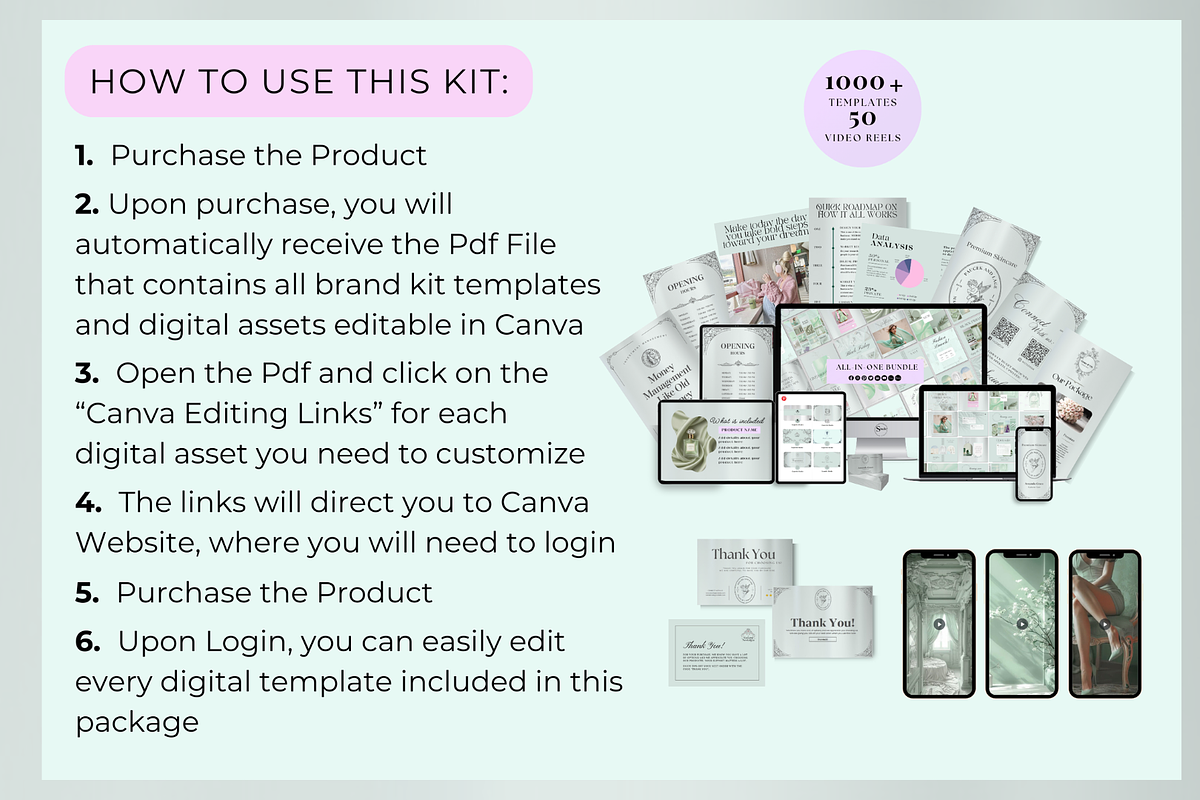 1000 Branding Kit Green Sage, a Social Media Template by CopertiniStudio (Photo 4 of 8)
