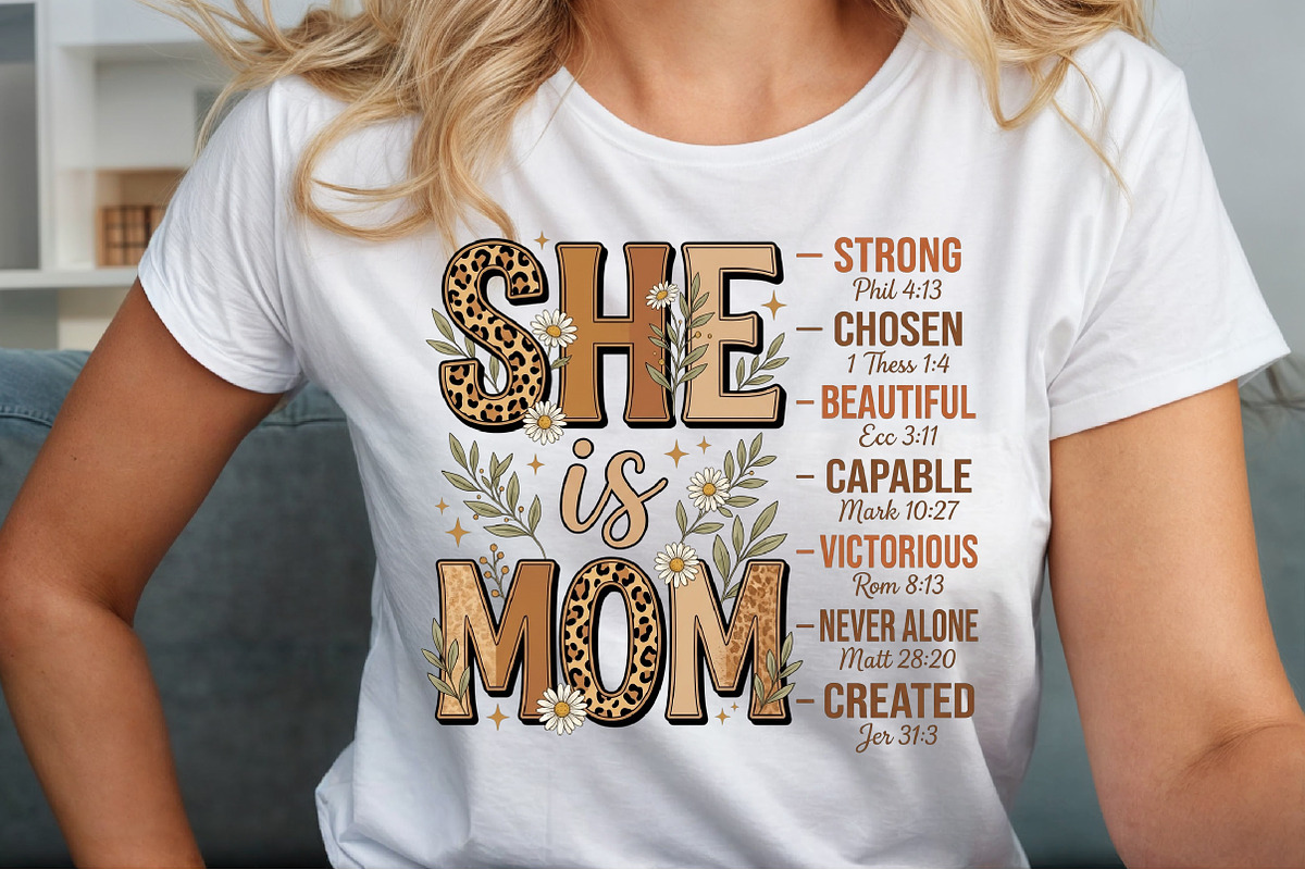 She is Mom Christian Mothers Day, a Seasonal Illustration by Sublimation Artist (Photo 5 of 9)