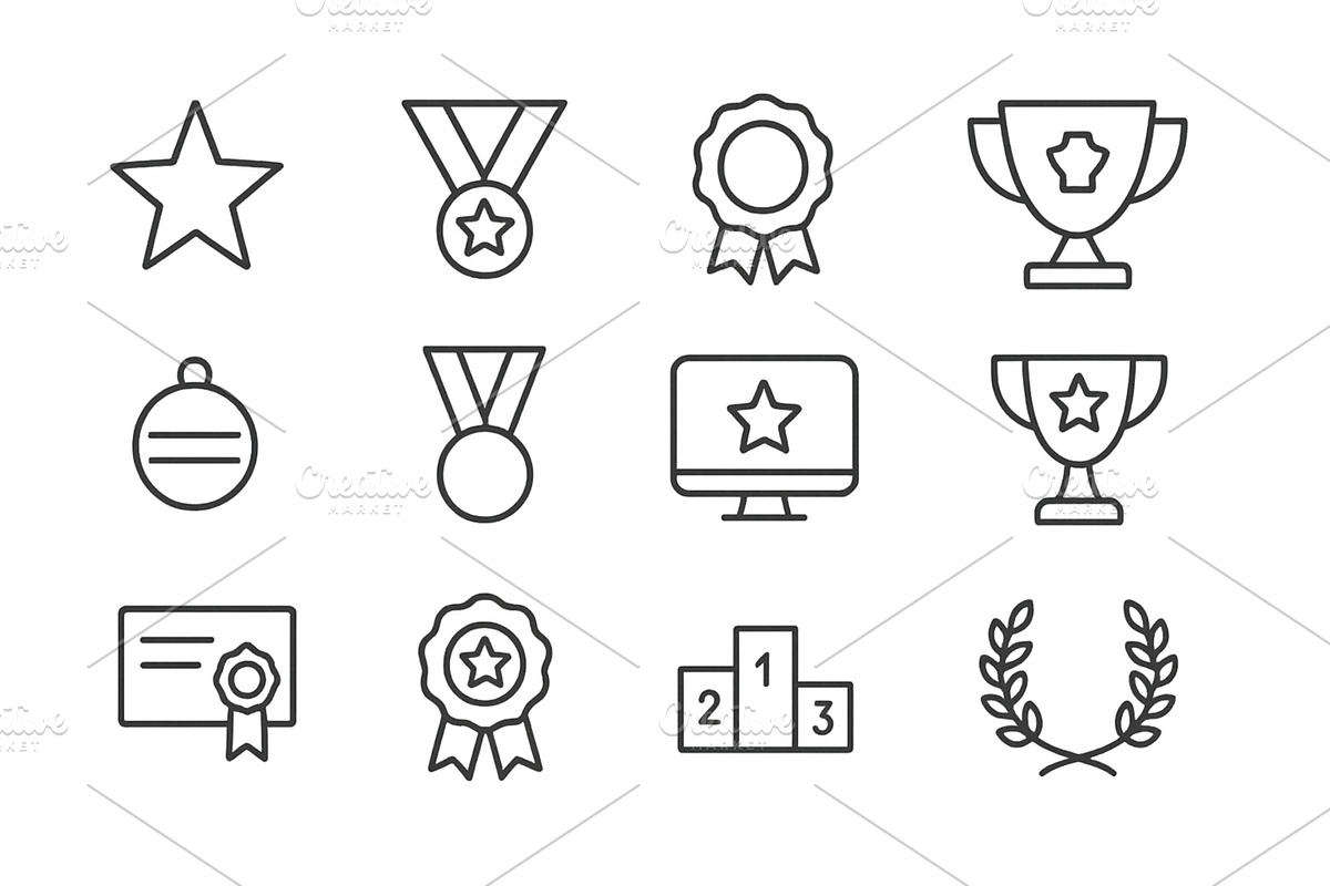 Vector illustration of various award, an Object Illustration by ZinetroN
