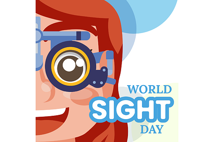 World Sight Day Concept. Flat Illust