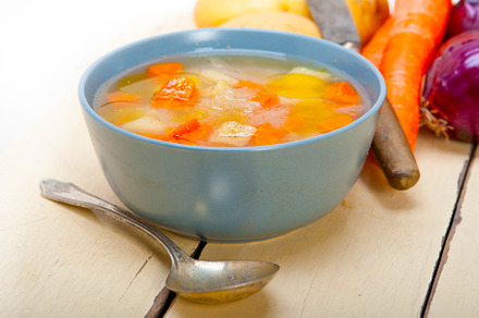 Traditional Italian minestrone soup, a Food & Drink Photo by keko64