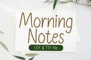 Morning Notes | Handwritting Font, a Handwritten Font by LivelyAutumn11.11 (Thumbnail 1 of 4)