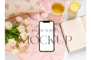 Morning Routine iPhone Scene, a Product Mockup by MockupWizard