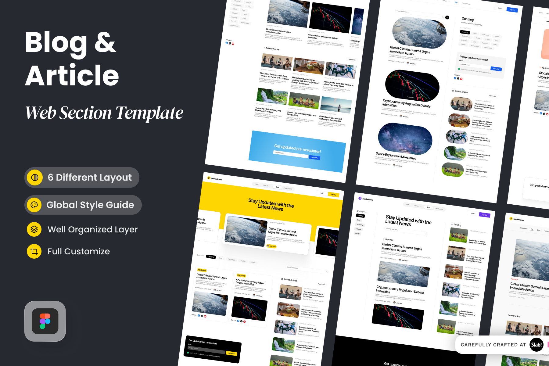 Blog & Article Section by Slab! Design | Creative Market