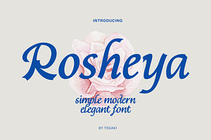 Rosheya, a Script Font by rudiSasori