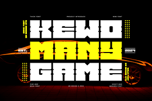 Kewomany Game Automotive Biker Font