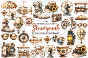 Steampunk Summer Clipart, a Seasonal Illustration by Designworld (Thumbnail 1 of 6)