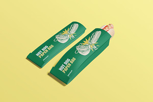 Hot Dog Paper Bag Mockup, a Packaging Mockup by xavier_studio