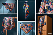 Silk Scarf Mockup - Studio series 03, an Apparel Mockup by Mocku (Thumbnail 2 of 13)