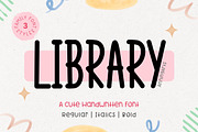 Library - Handwriting Font, a Handwritten Font by AnningArts (Thumbnail 1 of 8)