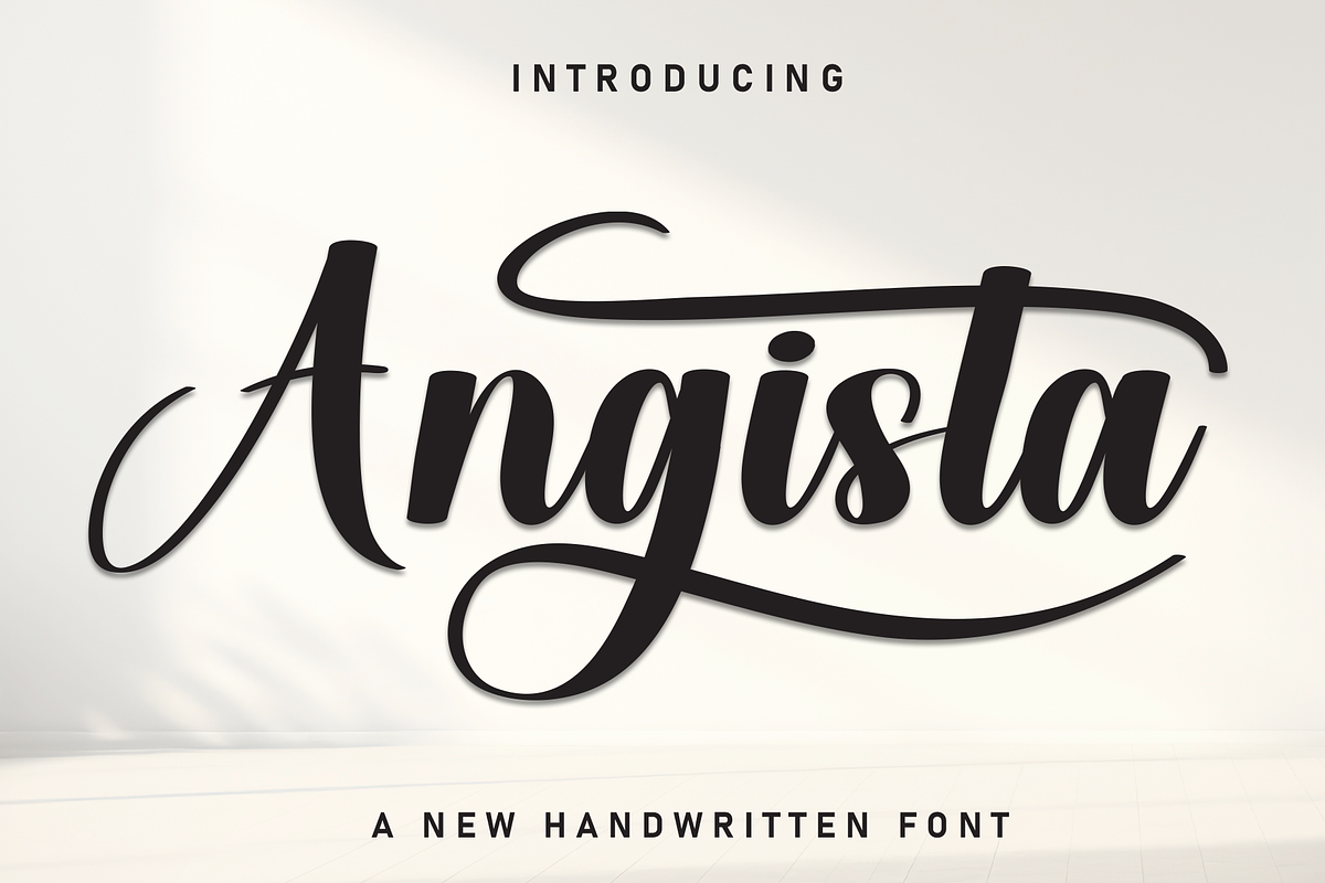 Angista | Script Font, a Handwritten Font by Scratchones (Photo 1 of 9)