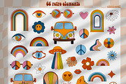 Groovy. Retro collection, an Illustration by EasyArt (Thumbnail 3 of 9)