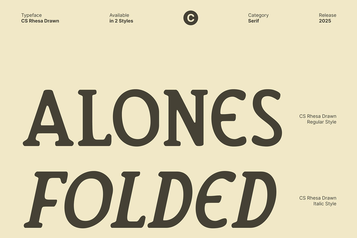 CS Rhesa Drawn, a Serif Font by Craft Supply Co. (Photo 4 of 8)