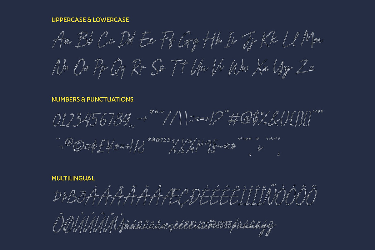 CS Gelda Dashed, a Script Font by Craft Supply Co. (Photo 8 of 8)