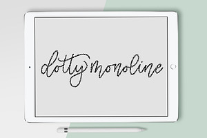 Procreate Brush - Dotty Monoline