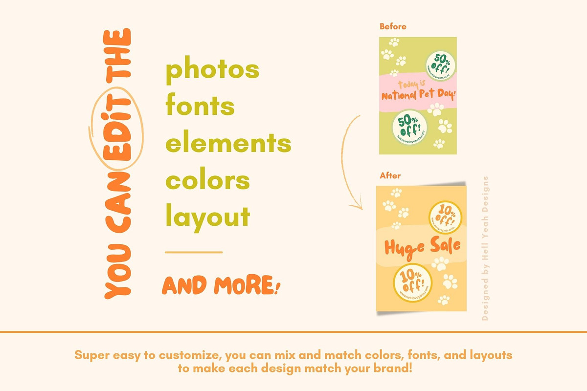 Funky Pets Instagram Story Templates, a Social Media Template by Hell Yeah Designs (Photo 8 of 11)
