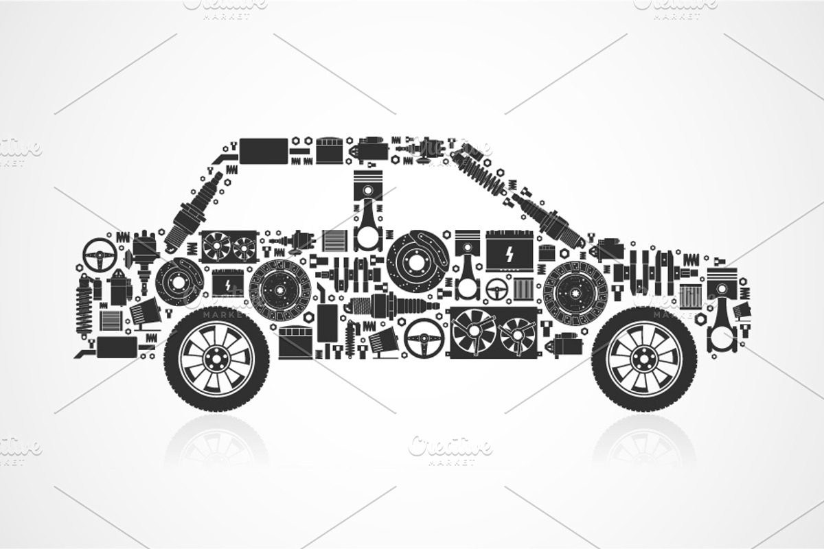 16 Auto Spare Parts Set, an Icon by Olha Kostiuk (Photo 6 of 10)