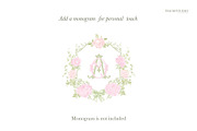 Peonies and roses wedding crest, a Decorative Illustration by Encre Studio (Thumbnail 2 of 5)