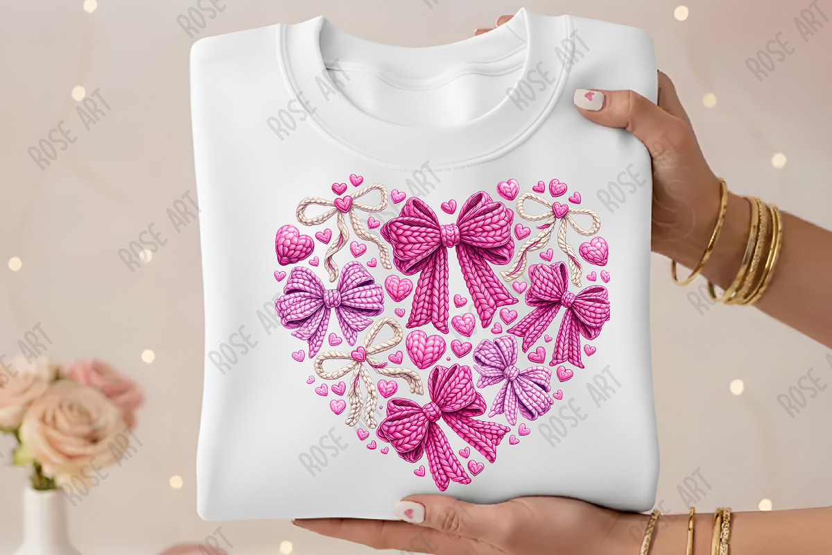 Yarn Crochet Heart Coquette Bow Png, a Seasonal Illustration by Rose Art (Photo 4 of 5)