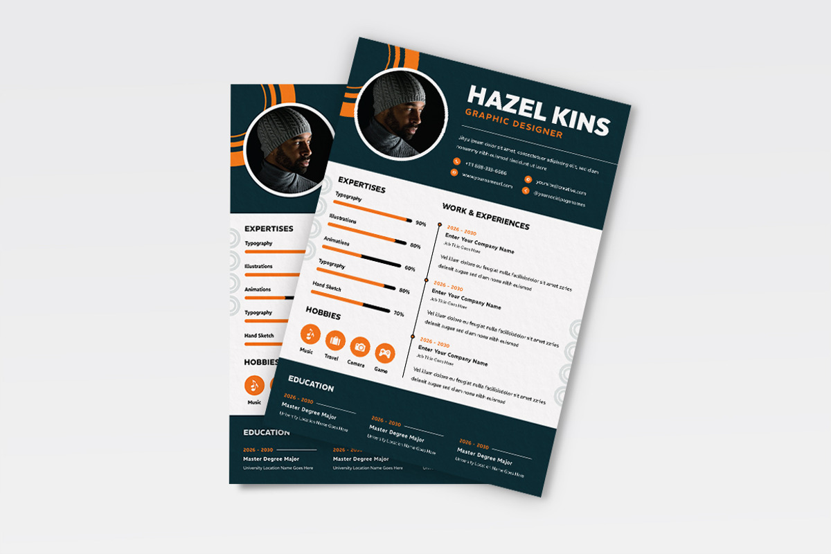 Unique Business Resume CV, a Resume Template by iDoodle Studio (Photo 4 of 4)