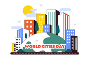 10 World Cities Day Illustration, a Decorative Illustration by denayunebgt (Thumbnail 4 of 4)