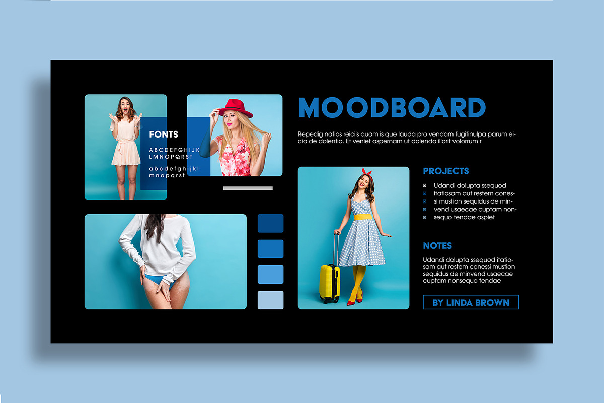 Fashion Photography Mood Board, an UI Kit Template by MightyDesign (Photo 3 of 8)