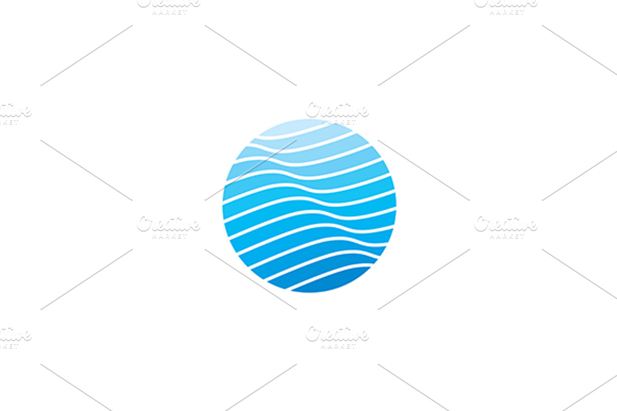 Waves Logo Vector, a Branding & Logo Template by Urazovsky Design