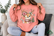 Whimsical Christmas Deer PNG, a Seasonal Illustration by Craft Nest (Thumbnail 2 of 6)