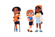 Diverse kids with disabilities set, a Person Illustration by PaperTrident (Thumbnail 4 of 10)