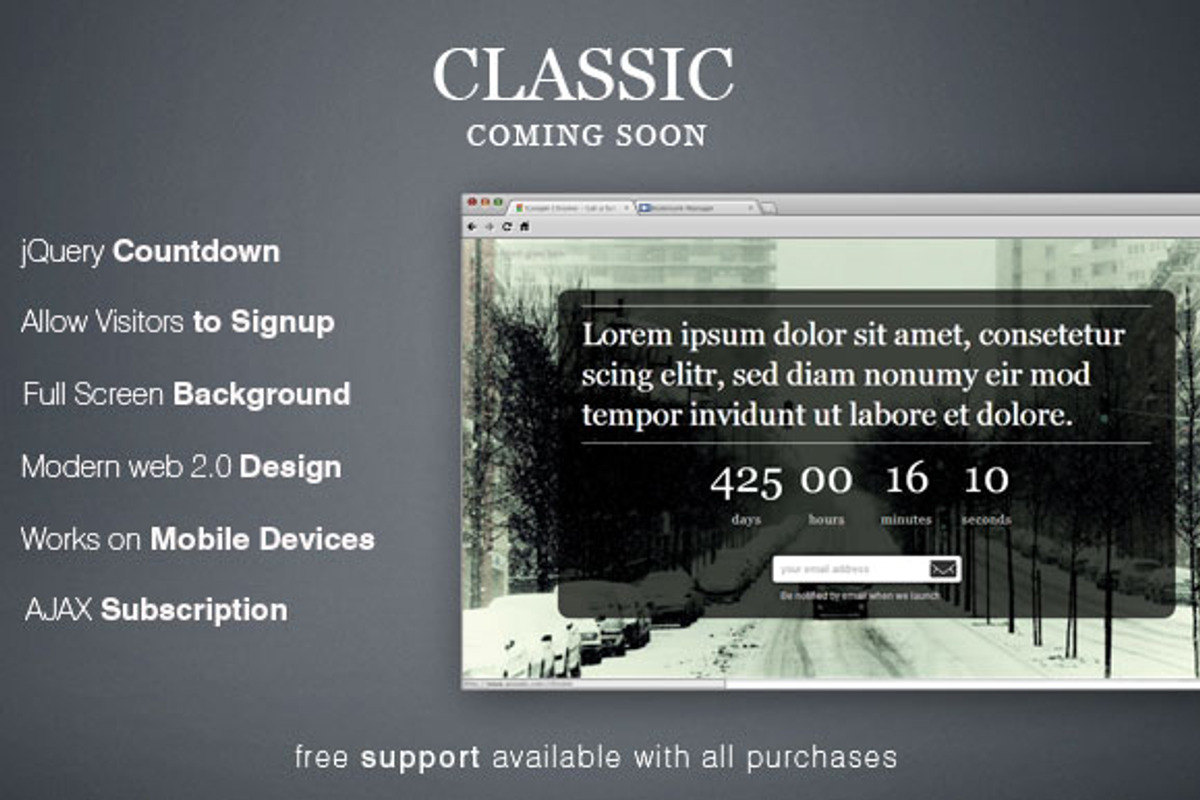 Classic Photography Countdown Page, a Websites & App Template by DesignedByBen