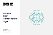 Modern Brain Mental Health Logo, a Branding & Logo Template by Luxury Logos (Thumbnail 1 of 4)