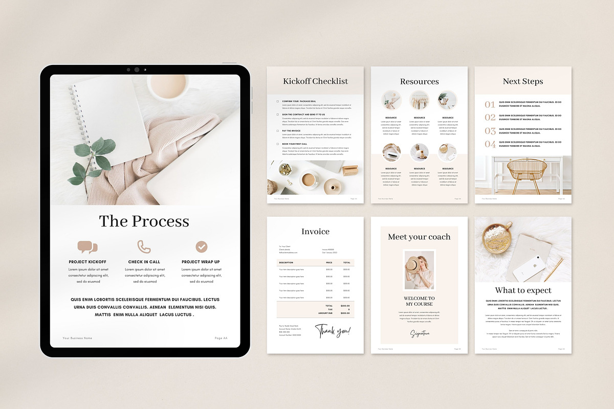 Coaching Client Welcome Pack Canva, a Brochure Template by DeeBeeDesign (Photo 9 of 10)