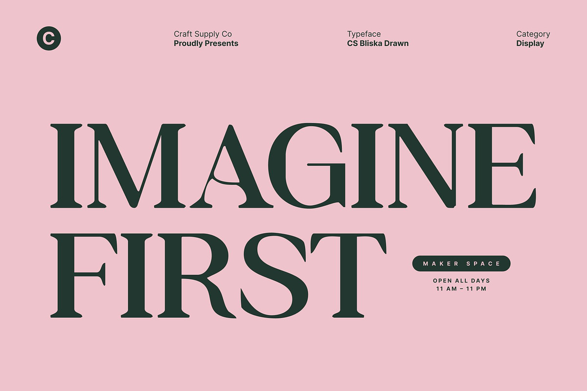 CS Bliska Drawn, a Serif Font by Craft Supply Co. (Photo 3 of 8)