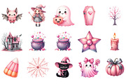 Pink Halloween Clipart, an Illustration by Designking (Thumbnail 3 of 5)