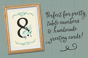Mint Floral Numbers With Vectors, an Illustration by Amanda Ilkov (Thumbnail 4 of 5)