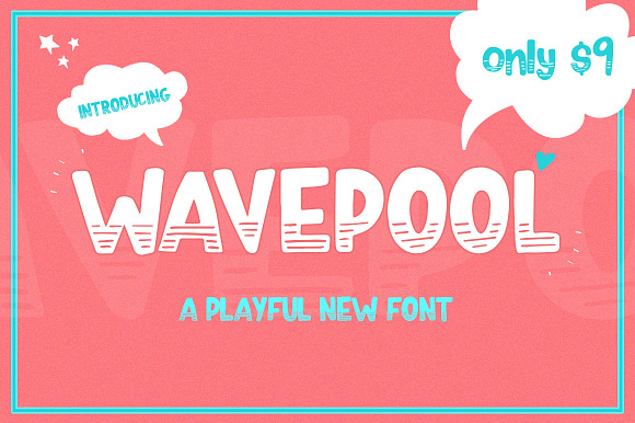 Wavepool Font preview 8