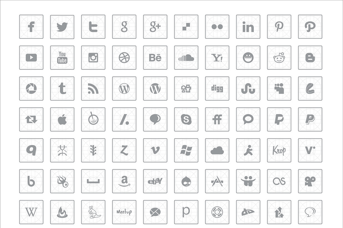 Social Icons - 154 Simple & Clean, an Icon by Black.dot™ (Photo 2 of 3)