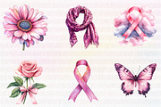 Breast Cancer Awareness Clipart, an Illustration by CreationArt (Thumbnail 3 of 5)