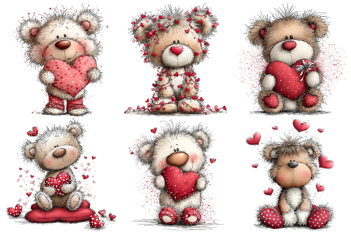 Valentine Cat Clipart, an Illustration by Pixels.Craft (Photo 5 of 5)