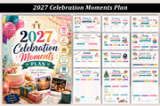 2027 Celebration Moments Plan, a Stationery Template by Designmela01 (Thumbnail 1 of 5)