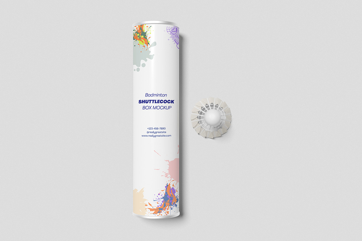 Badminton Shuttlecock Box Mockup, an Advertising Mockup by swsi-studio (Photo 4 of 6)