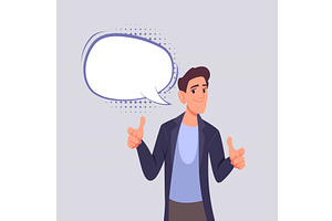 Pointing businessman. man standing, a Person Illustration by Onyx